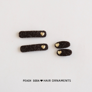 复古爱心秋冬侧边夹刘海夹子前额百搭碎发夹2025新款 BB夹头饰发卡