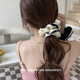 法式 小香风质感黑白大肠发圈韩国ins简约头饰皮筋高级感缎面发绳