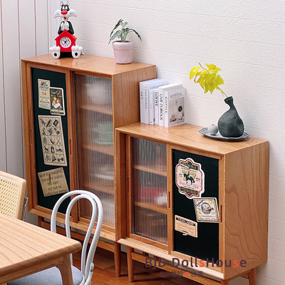 bjd娃屋家具实木储物柜黑板柜子