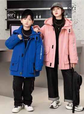 特价款童装男女同款脱卸羽绒服半九成品823衣皮衣壳翻新定制加工