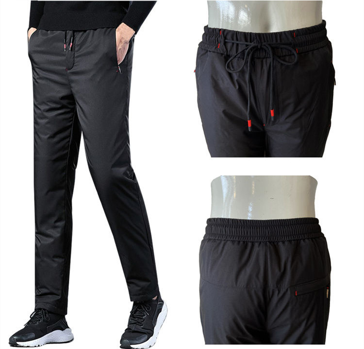 冬季新款男式修身羽绒裤脱卸内胆九成品休闲直筒裤半成品翻新定制