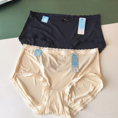 彩田中腰冰丝内裤女士透气薄款夏