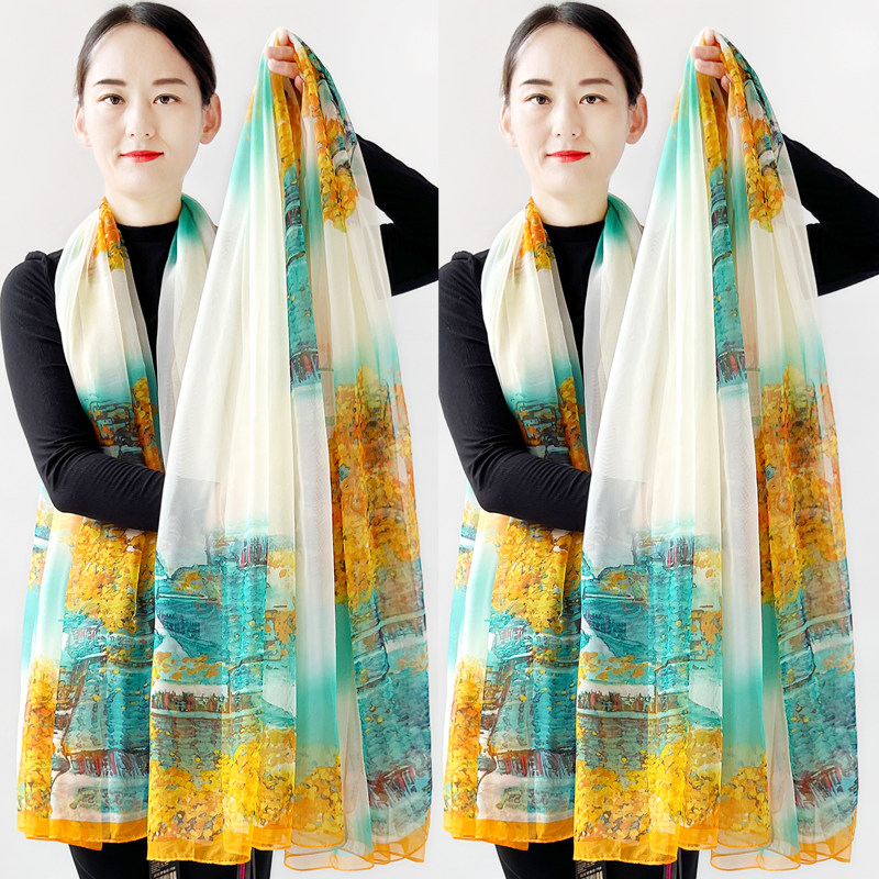 新款沙滩印花长款围巾薄款优柔夏季丝巾百搭长款防晒披肩时尚纱巾,服饰配件/皮带/帽子/围巾,围巾/丝巾/披肩,淘宝优惠券,粉丝福利购,淘宝优惠卷