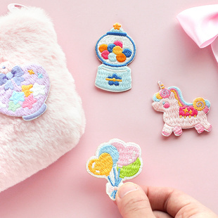 甜甜少女心刺绣贴书包羽绒服装 饰贴手账iPad壳自粘贴纸衣服补丁贴