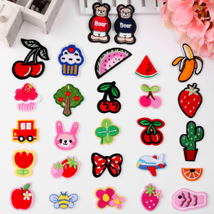 手缝款卡通布贴补丁贴服装修补衣服牛仔裤小号补洞装饰刺绣补贴花