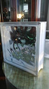 方形300*300mm进口空心玻璃砖大块云雾纹隔断墙景观墙隔音水晶砖