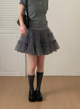 lower April（FA）-腰法式复古气质蓬蓬裙高级感短裙半身裙300995