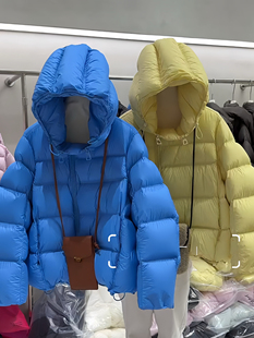 花苞帽云朵泡芙95白鹅绒面包服外套加厚连帽羽绒服上衣秋冬新款女