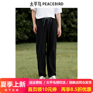 【商场同款】太平鸟男装 2024秋季新款针织休闲裤男卫裤B1GBE3234