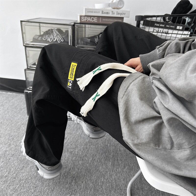 2024港风新品潮流宽松大码工装男士休闲裤XZ405-K1007-P55,男装休闲裤,星座405