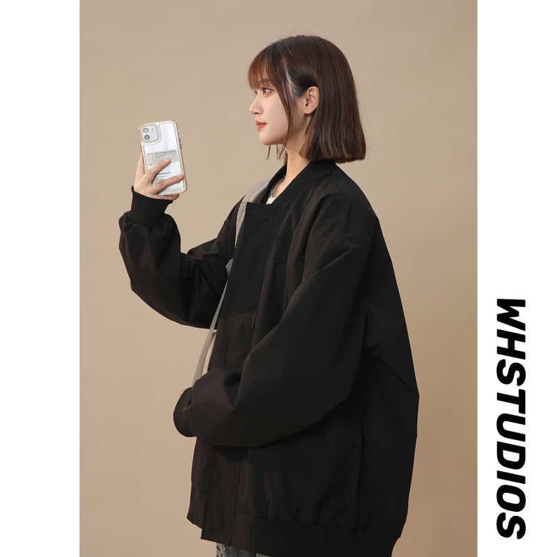 秋装新款男女港风飞行工装夹克中性风外套XZ405-JK2024-P70控88,男装夹克,星座405