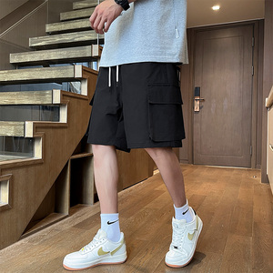 港风潮流工装夏季男士大码薄款短裤XZ405-K243-P35图片