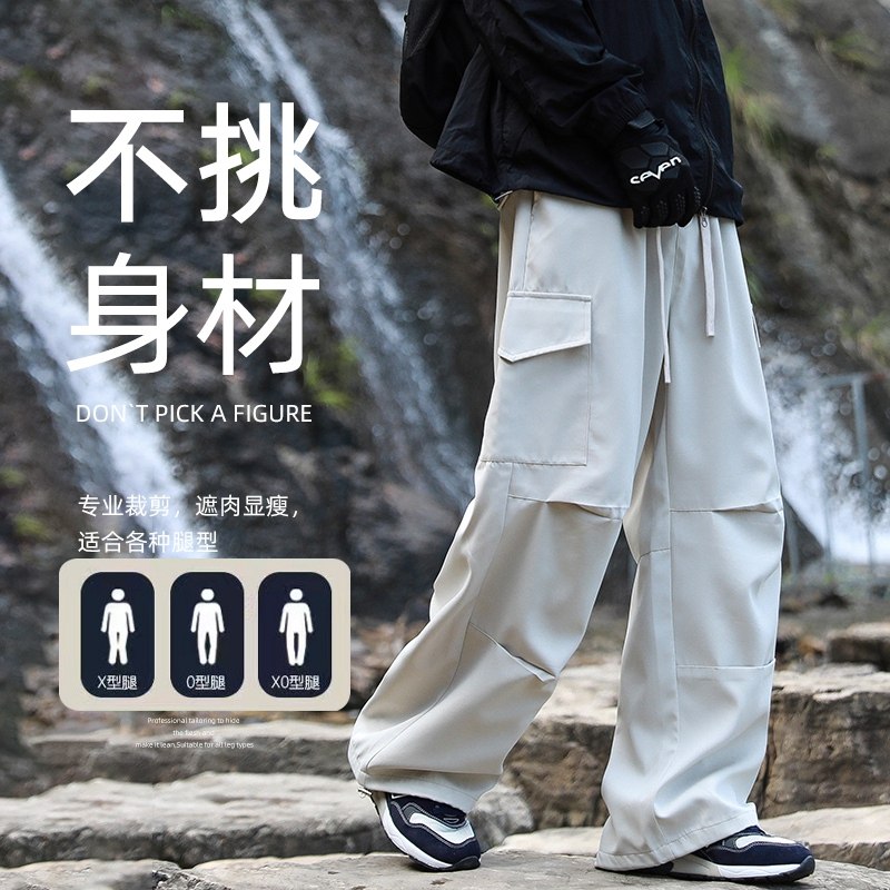 2024秋季潮流宽松工装男士休闲伞兵裤XZ405-K1010-P45图片