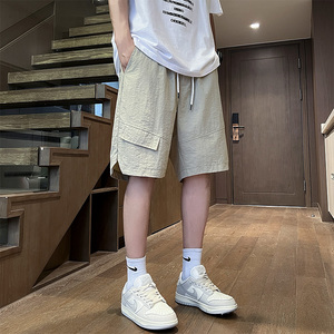 夏季宽松松紧薄款男士大码短裤XZ405-K242-P35图片