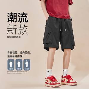 夏季新品潮流雪尼尔松紧工装短裤XZ405-K007-p38图片