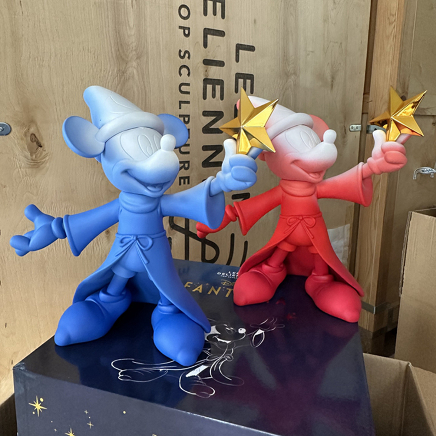 法国Leblon Delienne卡通米奇魔法师桌面公仔摆件手办收藏装饰品