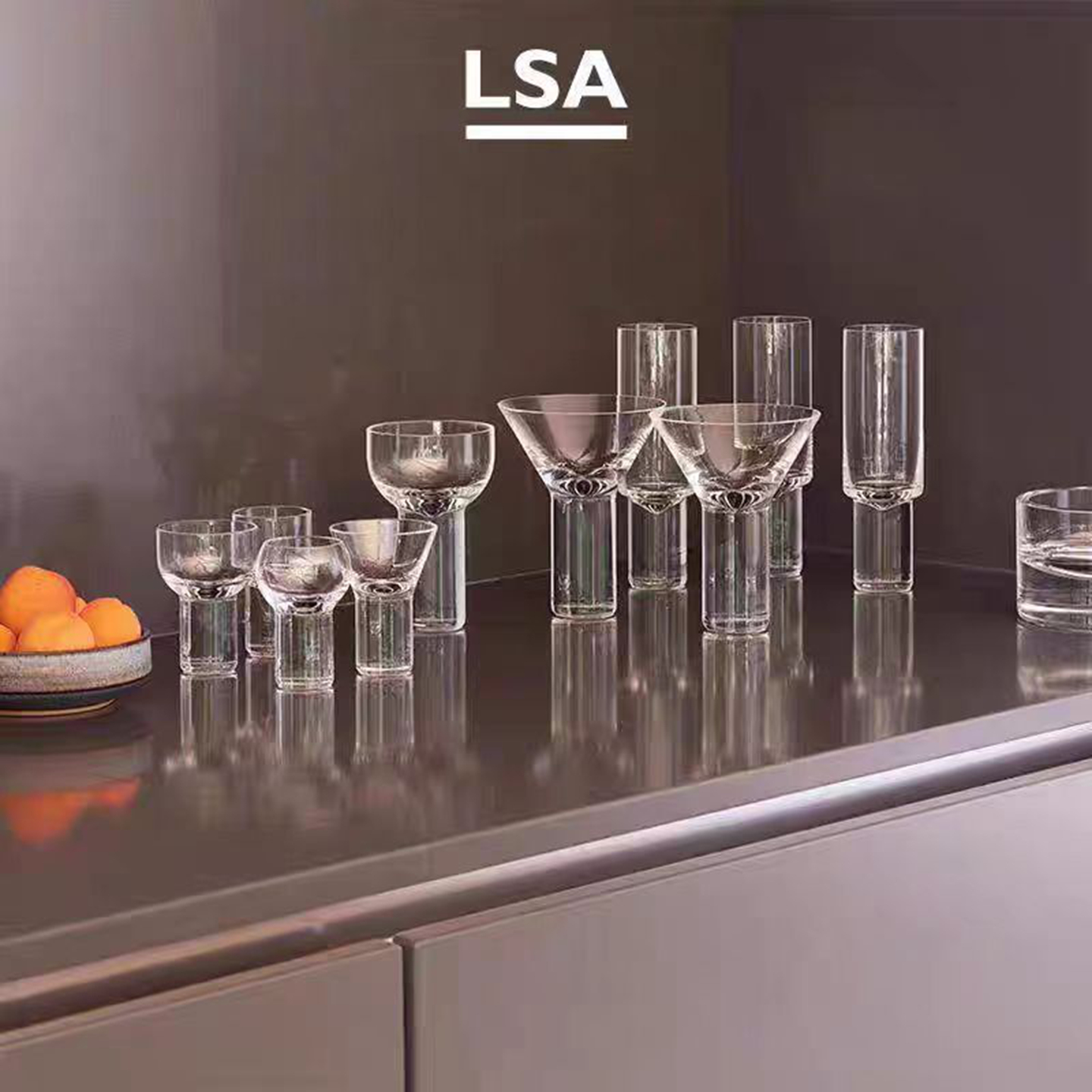英国LSA轻奢水晶玻璃鸡尾酒杯