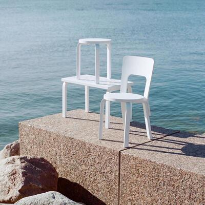 Artek简约设计师款桦木餐椅