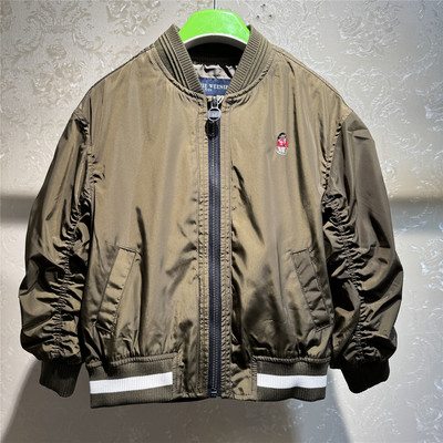 小熊KIDS男童春秋棒球服夹克