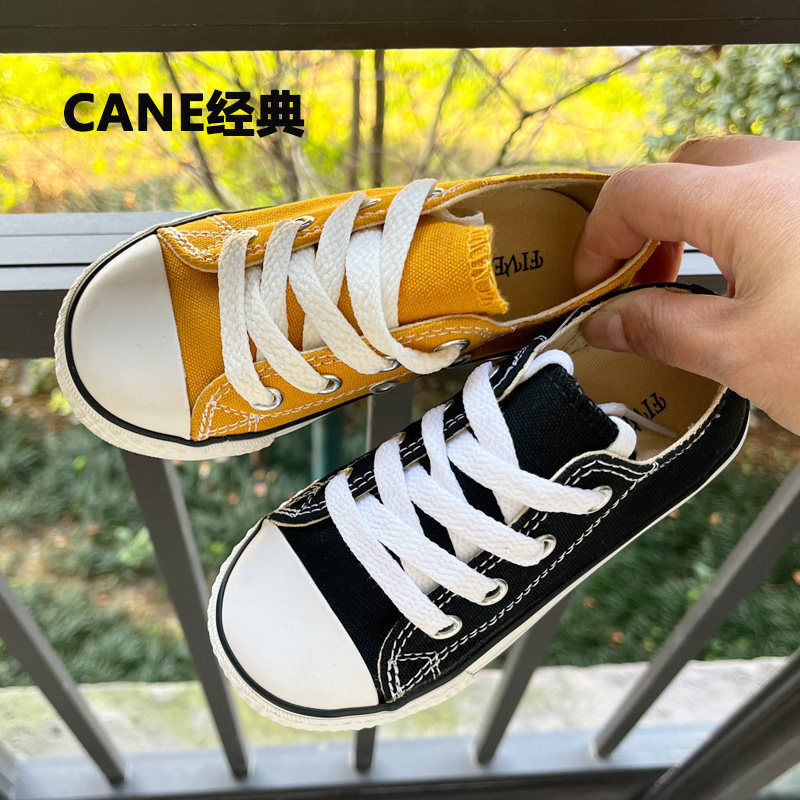正品儿童帆布鞋女童鞋中小童休闲低帮板鞋男童宝宝软底布鞋春秋款