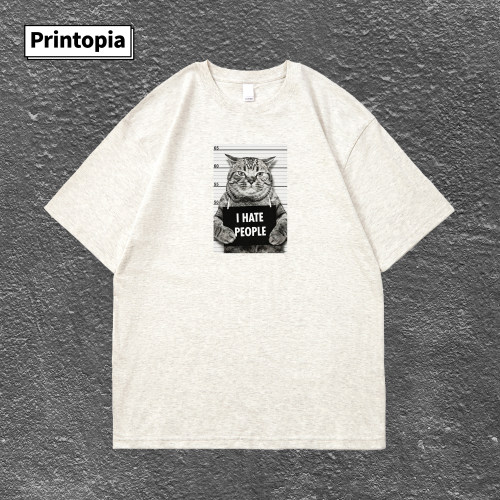 Ihatepeople冷漠猫猫短袖T恤