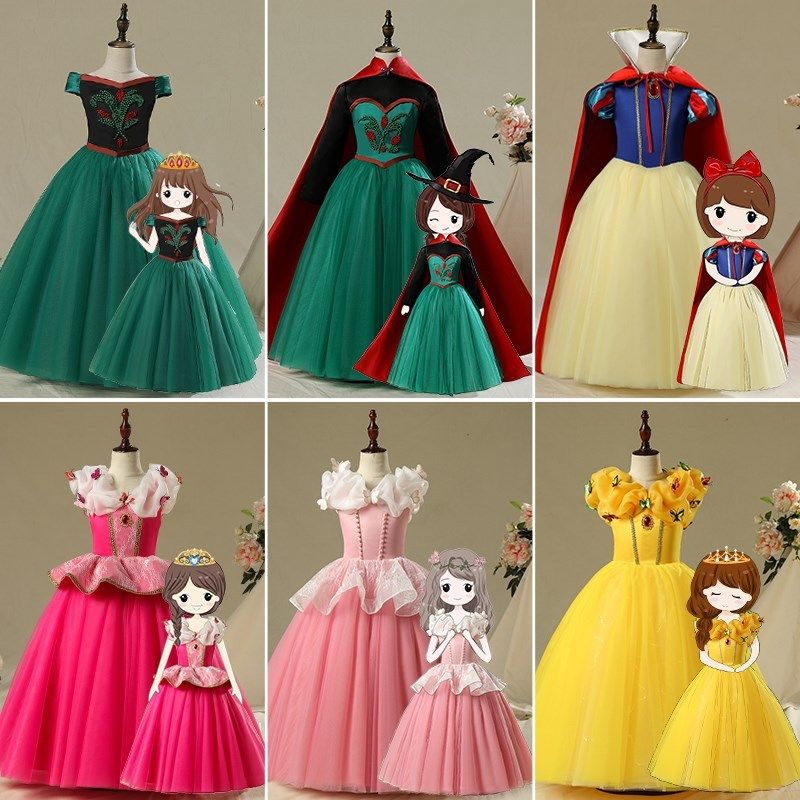 女童爱莎公主裙冰雪奇缘安娜艾莎连衣裙儿童迪士尼灰姑娘礼服潮在类目 童装/婴儿装/亲子装, 儿童礼服中 - 来自Buy2taobao.com提供专业的淘宝代购服务