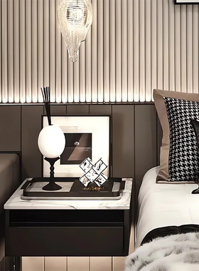 软装恒大现代中古风样板间欧式床头柜蛋形香薰摆件装饰画家居软装