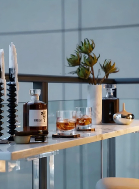 售楼处摆件现代轻奢样板间餐桌软装售楼处边柜高级感装饰品搭配