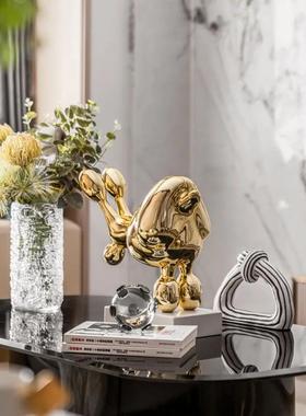 软装恒大现代简约样板间售楼处客厅酒柜摆件道具花绳结组合装饰品