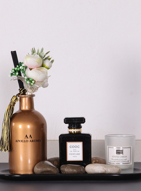 卫生间摆件高级感民宿售楼部卫浴展厅洗手间洗漱套装托盘搭配陈列