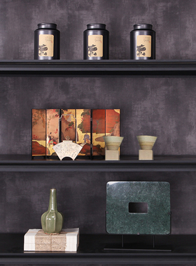 软装恒大新中式样板间茶室边柜茶具摆件茶艺道具组合古典家居软装