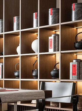 软装恒大展厅新中式客厅书房置物茶壶装饰摆件组合套装茶室样板房