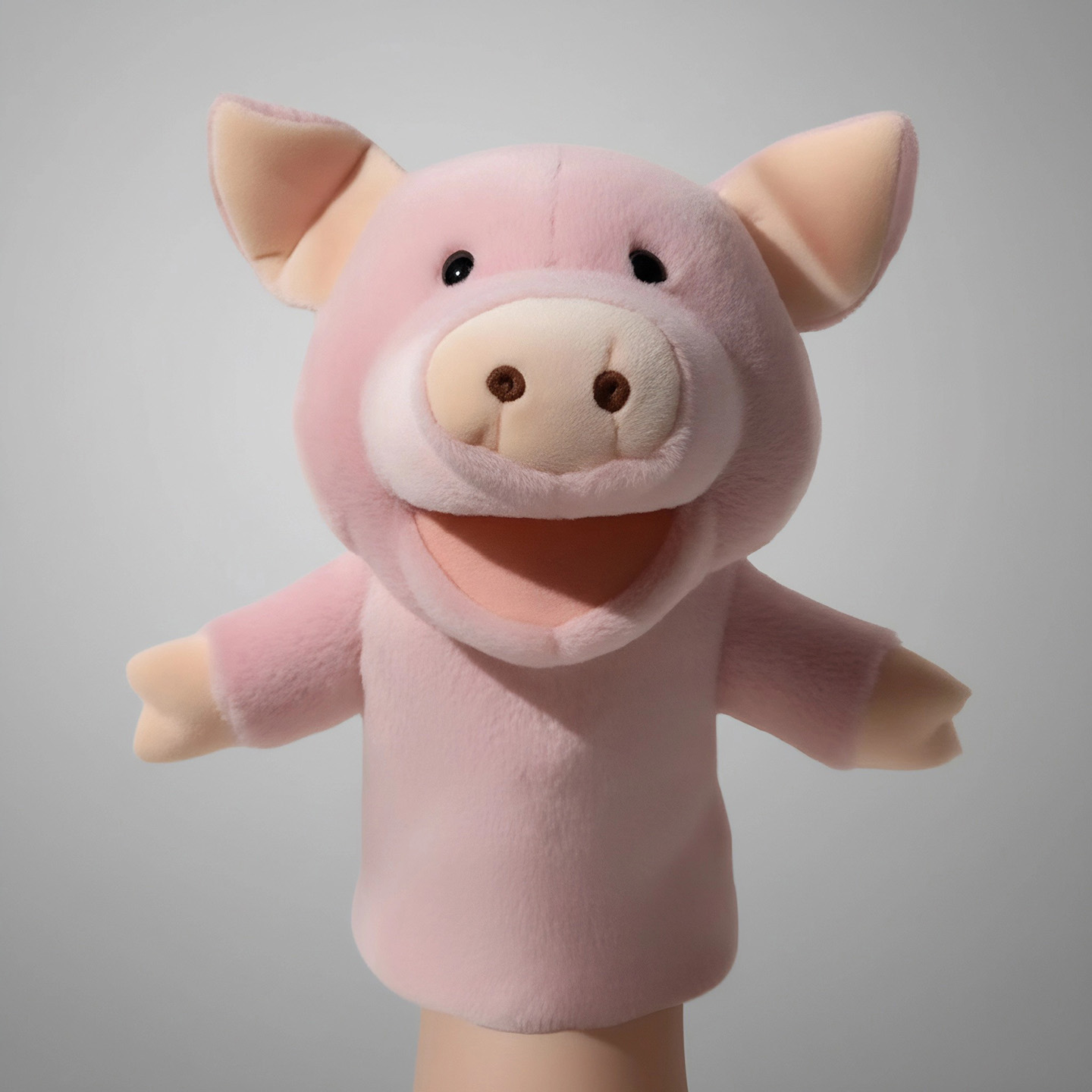 毛绒猪宝宝幼儿园互动手偶玩具