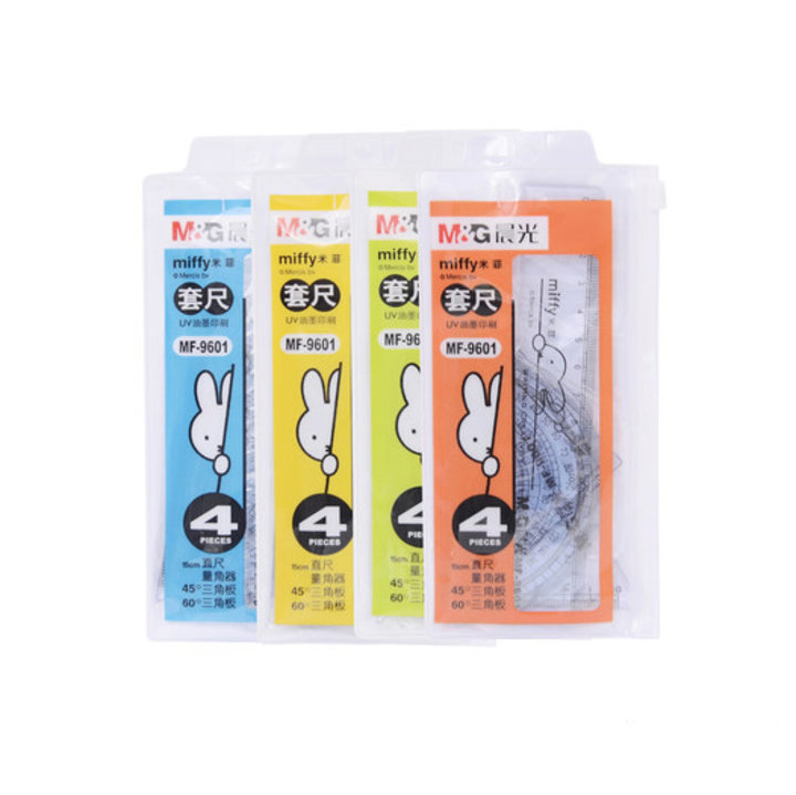 晨光套尺米菲MF9601学生套尺考试绘图工具三角板直角尺量角器套装