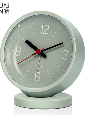 得力纽赛NS886指针式闹钟(绿色1台)卧室床头铃学生白领夜光家生活