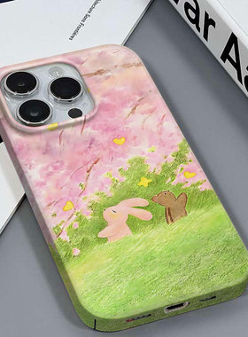 樱花树下适用于苹果16PRO/X高级女士专用安卓OPPOK12IQOONEO6SEVIVOS6红米NOTE13R一加9RT镜面菲林硬壳手机壳