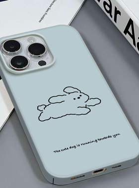 奶蓝小狗适用于苹果16/14PROMAX高档清新安卓荣耀畅玩60PLUSIQOO9PROVIVOU3X红米NOTE14小米10青春菲林手机壳