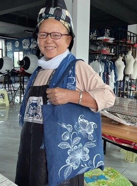 贵州特产蜡染手提包定制手提袋购