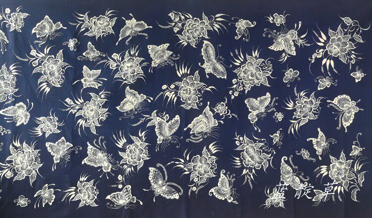 贵州蜡染定制蝴蝶纹大幅壁挂墙挂民族酒店文创工作室主题餐厅装饰