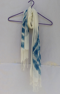 贵州丹寨扎染围巾定制蜡染蓝染植物染板蓝根文创设计图案定做加工