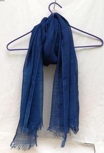 蜡染围巾蓝染围巾定制加工代染色板蓝根植物染贵州丹寨蜡染