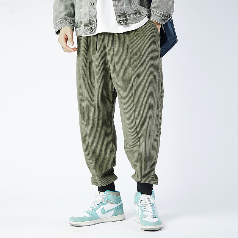 爆款秋冬季灯芯绒裤子男时尚潮流休闲运动长裤A074-K538-P55，男装休闲裤，星座210-1