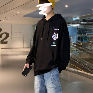 2021港风秋季卫衣男青少年潮流时尚休闲夜光卫衣男A074-WY31-P65图片