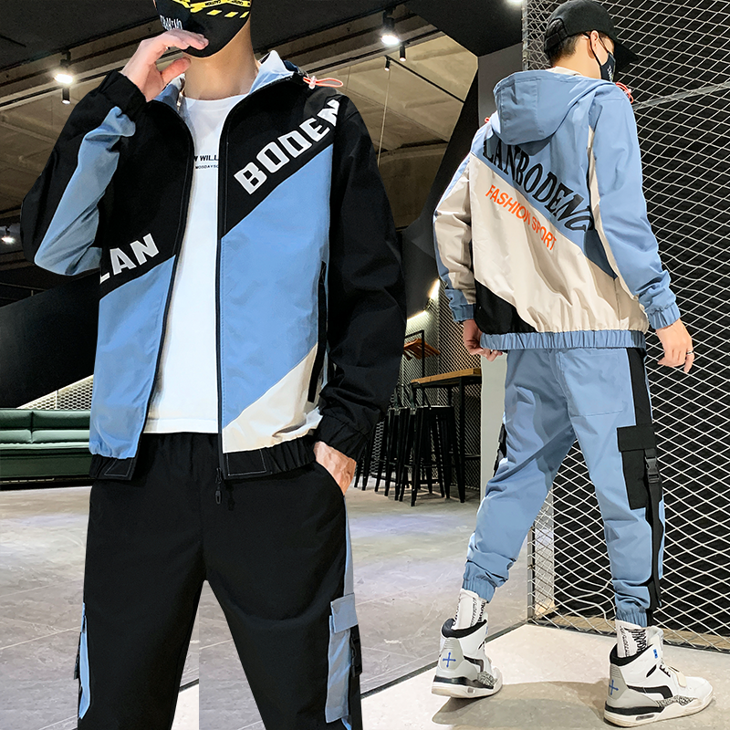梭织卫衣套装韩版潮流春秋帅气一套衣服TZ808-P85,男装卫衣,星座210-1