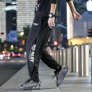 1夜景呢子面料秋季运动长裤男韩版潮流男裤子A074图片