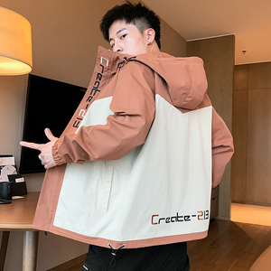 秋季新款休闲工装夹克男港风潮流大码外套A074-AJ801-P65图片