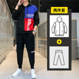 2秋季卫衣套装男青少年潮流时尚休闲卫裤A074-TZ816，男装卫衣，星座210-1