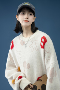 21中性秋冬季加厚宽松粗线针织衫男A210-MY8767图片
