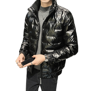 冬季羽绒服男薄款立领时尚羽绒服男A074-A026图片