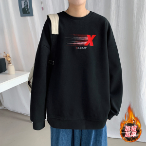 宽松秋季加绒加厚春秋潮流ins港风百搭秋冬情侣卫衣W932 A074图片